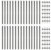 Nuvo Iron CR-32 Baluster, 3/4 in Dia, 32 in L, Round, Steel, Black, Galvanized